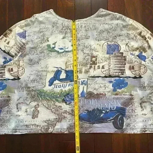 Tradition Top Sequin Lavender Cream Italy  Postcard Print Size 3X - Picture 12 of 16